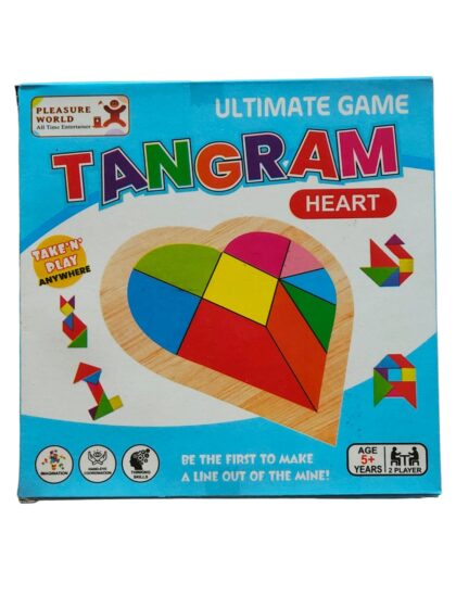 Pleasure World Tangram Multiple Puzzle | Educational Wooden Puzzle Game for Kids | Brain Teaser for Age 5+ (Multicolor)